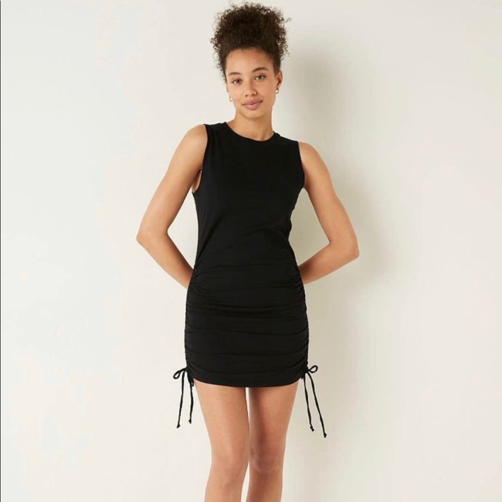 Pink/Victoria’s Secret Ruched Black Dress - Small